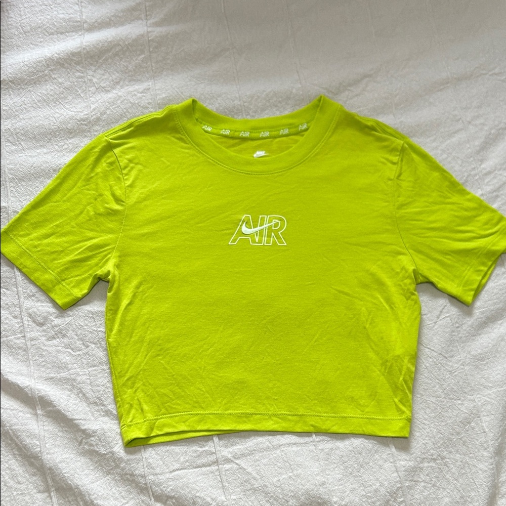Nike Neon Green Air Crop Top - Slim Fit